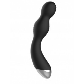 Чёрный вибратор с электростимуляцией E-Stimulation G-spot Vibrator - 19,5 см.