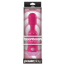 Ярко-розовый вибромассажер с усиленной вибрацией BoomBoom Power Wand